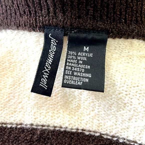 JASONMAXWELL: New Women’s Zipper Front Long Sleeve, Multi Colored Sweater, Sz M - Picture 8 of 8